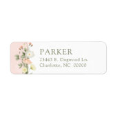 Wildblume Baby Dusche Rücksendeadresse (Vorne)