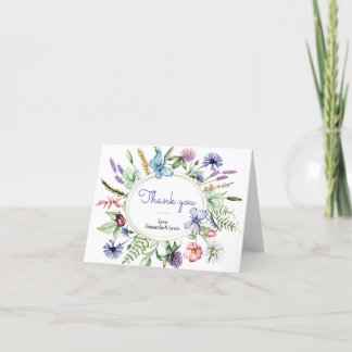 Wildblume Baby Dusche Vielen Dank Dankeskarte