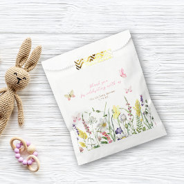 Wildblume Baby Dusche Vielen Dank für die Taschen Geschenktütchen