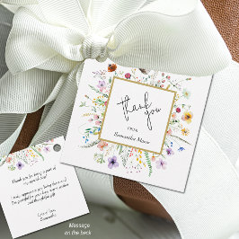 Wildblume Baby Dusche Vielen Dank Geschenkanhänger