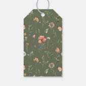 Wildblume Baby Dusche Vielen Dank Tag Geschenkanhänger (Rückseite)