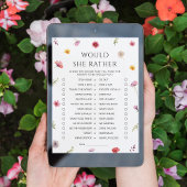 Wildblume Baby Dusche würde sie eher Spielkarte Einladung