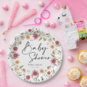 Wildblume Baby Duschpapier Teller (Party)