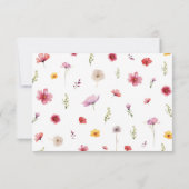 Wildblume Baby Duwer Family Traditionskarte Einladung (Rückseite)