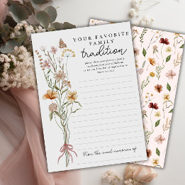 Wildblume Baby Duwer Family Traditionskarte Einladung