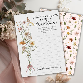 Wildblume Baby Duwer Family Traditionskarte Einladung