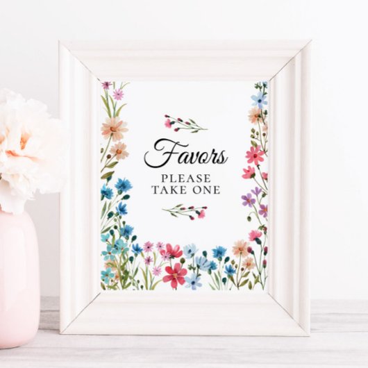 Wildblume Baby Duwer favorisiert Schild