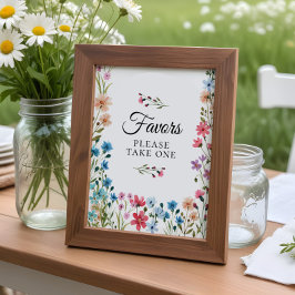 Wildblume Baby Duwer favorisiert Schild