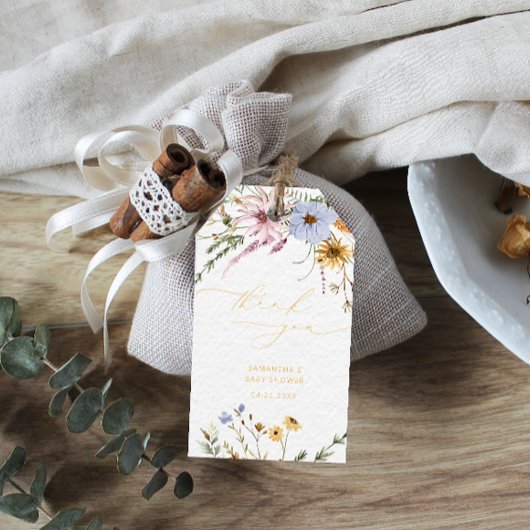 Wildblume Baby Duwer Gefallen Tags Geschenkanhänger