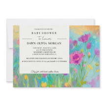 WILDBLUME BABY FLORAL BABY SHOWER EINLADUNG