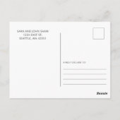 Wildblume Baby Girl Babydusche Danke Postkarte (Rückseite)