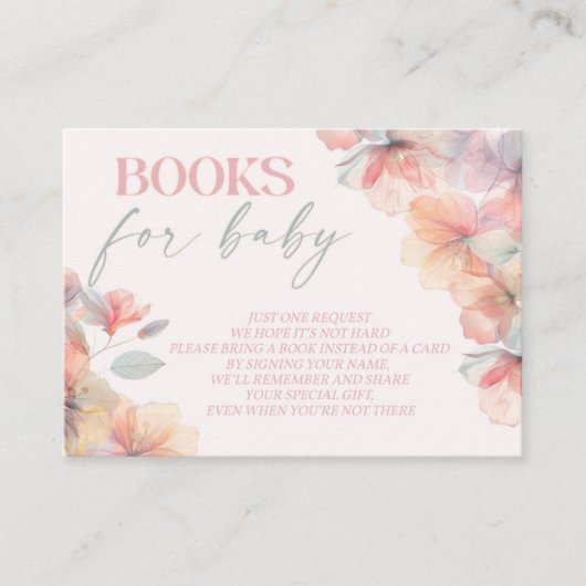 Wildblume, Baby im Blut, Babydusche Begleitkarte (Vorderseite)