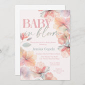 Wildblume, Baby im Blut, Einladung zur Kinderdusch (Vorne/Hinten)