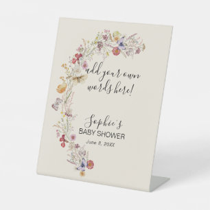 Wildblume Baby im Blut Fügen Sie Ihre eigenen Wort Sockelschild