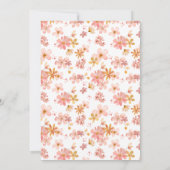 Wildblume Baby im Blut Geschlecht neutral Einladung (Rückseite)