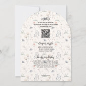 Wildblume Baby in Bloom All in One Dusche Einladung (Rückseite)