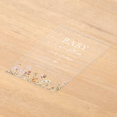 Wildblume Baby in Bloom Baby Dusche Acryleinladungen (Ablage )