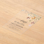 Wildblume Baby in Bloom Baby Dusche Acryleinladungen (Ablage )