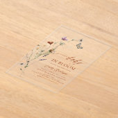 Wildblume Baby in Bloom Baby Dusche Acryleinladungen (Ablage )