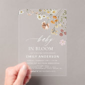 Wildblume Baby in Bloom Baby Dusche Acryleinladungen (Insitu (Handheld))