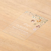 Wildblume Baby in Bloom Baby Dusche Acryleinladungen (Ablage )