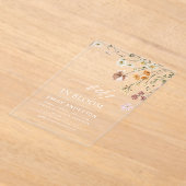 Wildblume Baby in Bloom Baby Dusche Acryleinladungen (Ablage )