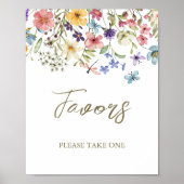 Wildblume Baby in Bloom Baby Dusche bevorzugt Schi Poster (Vorne)