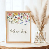 Wildblume Baby in Bloom Baby Dusche Blüte Bar Poster