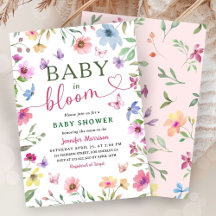Wildblume Baby in Bloom Baby Dusche Boho Girl
