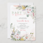 Wildblume Baby in Bloom Baby Dusche Einladung (Vorderseite)