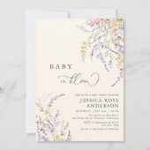 Wildblume Baby in Bloom Baby Dusche Einladung (Vorderseite)