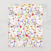 Wildblume Baby in Bloom Baby Dusche Einladung (Rückseite)