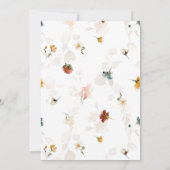 Wildblume Baby in Bloom Baby Dusche Einladung (Rückseite)