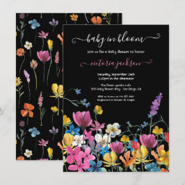 Wildblume Baby in Bloom Baby Dusche Einladung