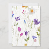 Wildblume Baby in Bloom Baby Dusche Einladung (Rückseite)