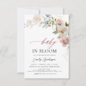 Wildblume Baby in Bloom Baby Dusche Einladung (Vorderseite)