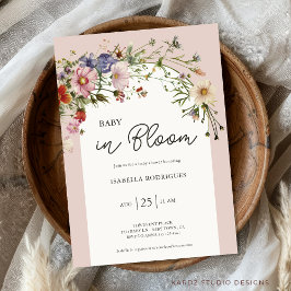 Wildblume Baby in Bloom Baby Dusche Einladung