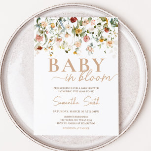 Wildblume Baby in Bloom Baby Dusche Einladung