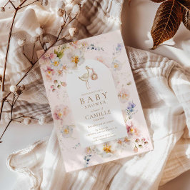 Wildblume Baby in Bloom Baby Dusche Einladung