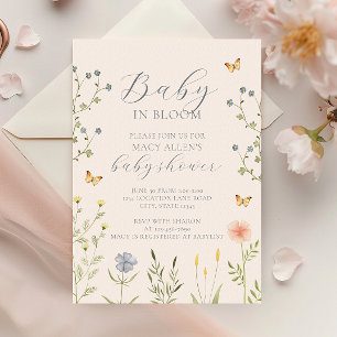 Wildblume Baby in Bloom Baby Dusche Einladung