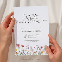 Wildblume Baby in Bloom Baby Dusche Einladung