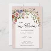 Wildblume Baby in Bloom Baby Dusche Einladung (Vorderseite)