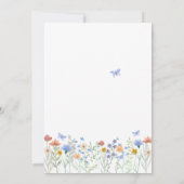 Wildblume Baby in Bloom Baby Dusche Einladung (Rückseite)