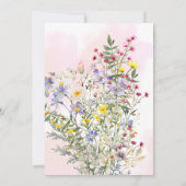 Wildblume Baby in Bloom Baby Dusche Einladung (Rückseite)