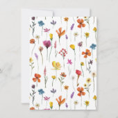 Wildblume Baby in Bloom Baby Dusche Einladung (Rückseite)