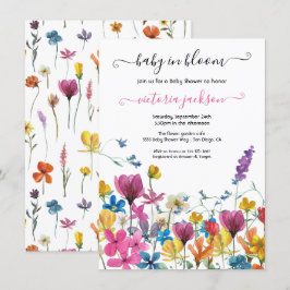 Wildblume Baby in Bloom Baby Dusche Einladung
