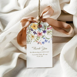 Wildblume Baby in Bloom Baby Dusche Gefallen Tag Geschenkanhänger