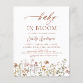 Wildblume Baby in Bloom Baby Dusche Terracotta (Vorderseite)