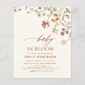 Wildblume Baby in Bloom Baby Dusche Terracotta (Vorderseite)