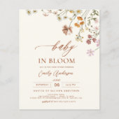 Wildblume Baby in Bloom Baby Dusche Terracotta (Vorderseite)